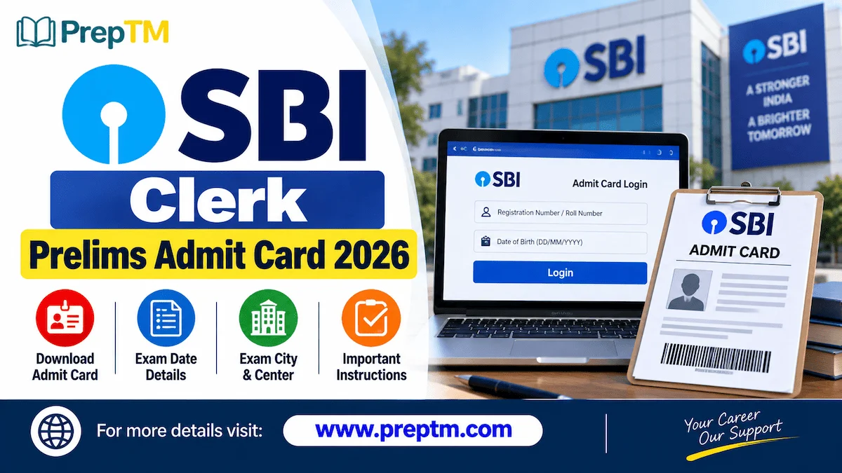 SBI Clerk Prelims Admit Card 2026 Out - Download Call Letter